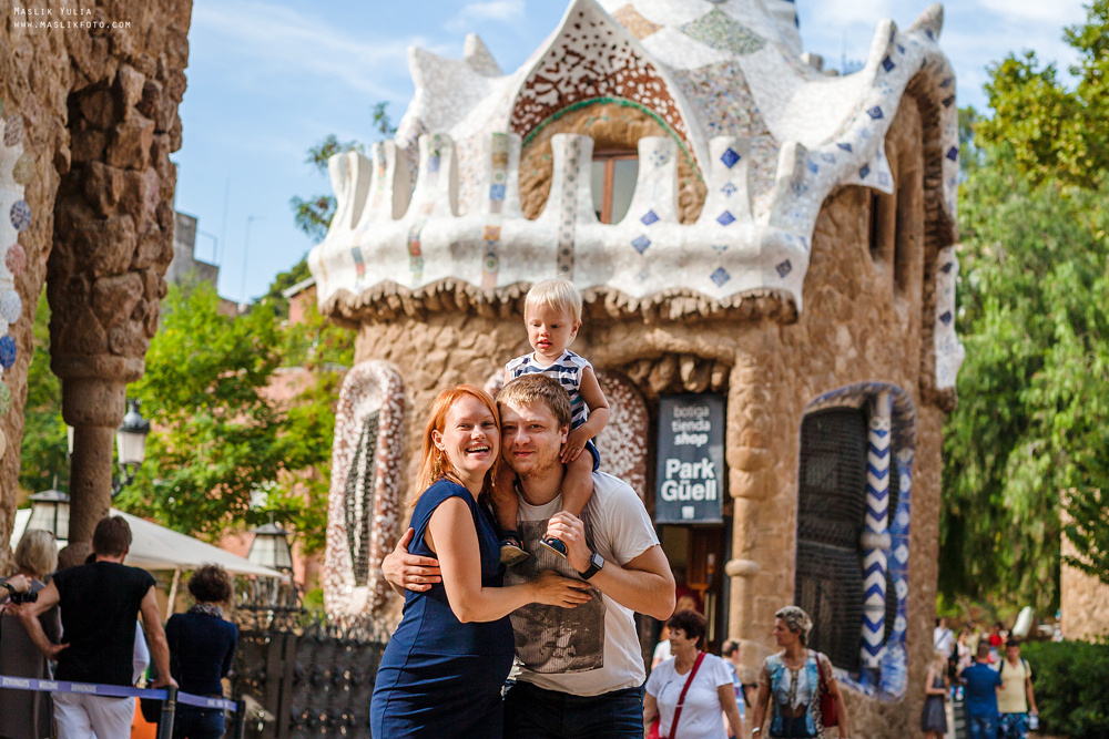 Фотосессия беременности в Парке Гуэль. Фотограф в Барселоне Испании Маслик Юлия