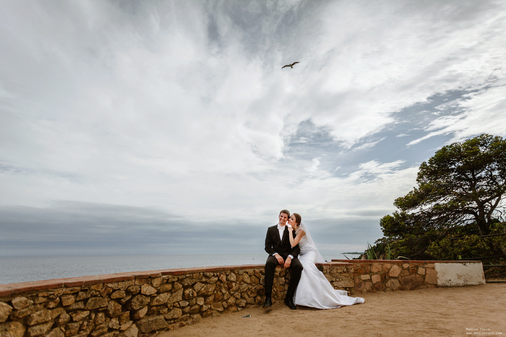 Свадебная фотосессия в Бланес. Фотограф в Барселоне Испании Маслик Юлия