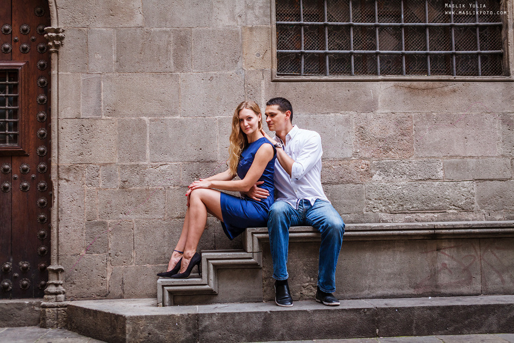 Pierwsza wspólna sesja zdjęciowa w Barcelonie. Fotograf w Barcelonie Hiszpanii Maslik Yulia