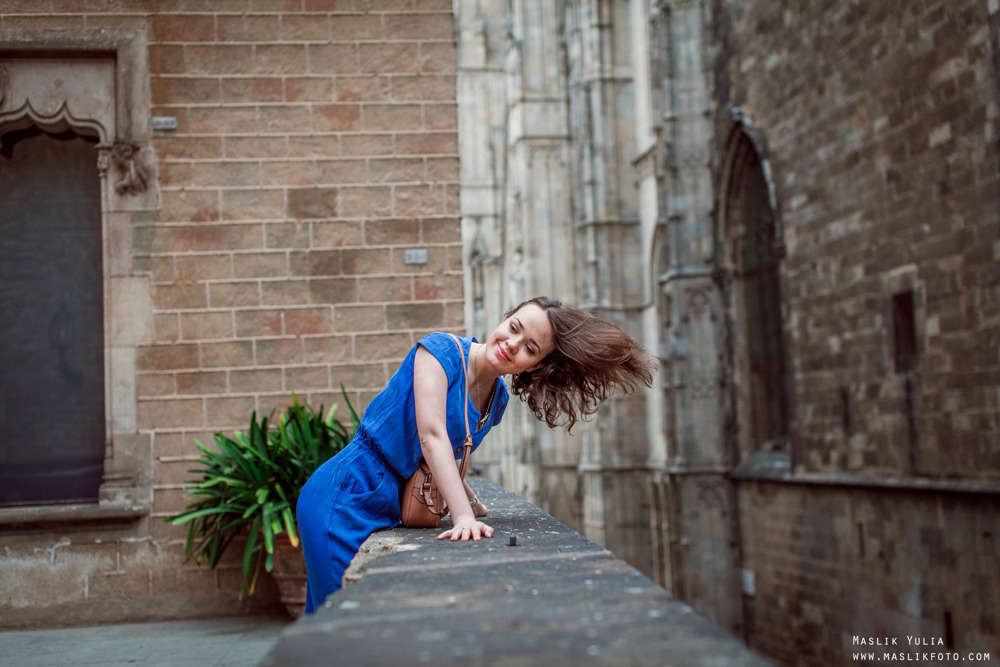 Paseo fotográfico relajado en Barcelona. Fotógrafo en Barcelona  Maslik Yulia