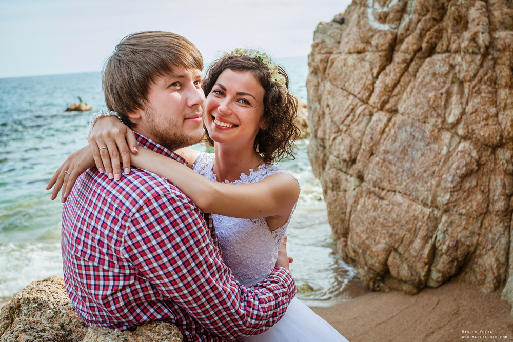 Sesja ślubna w Badalonie, Catalonia. Fotograf w Barcelonie Hiszpanii Maslik Yulia