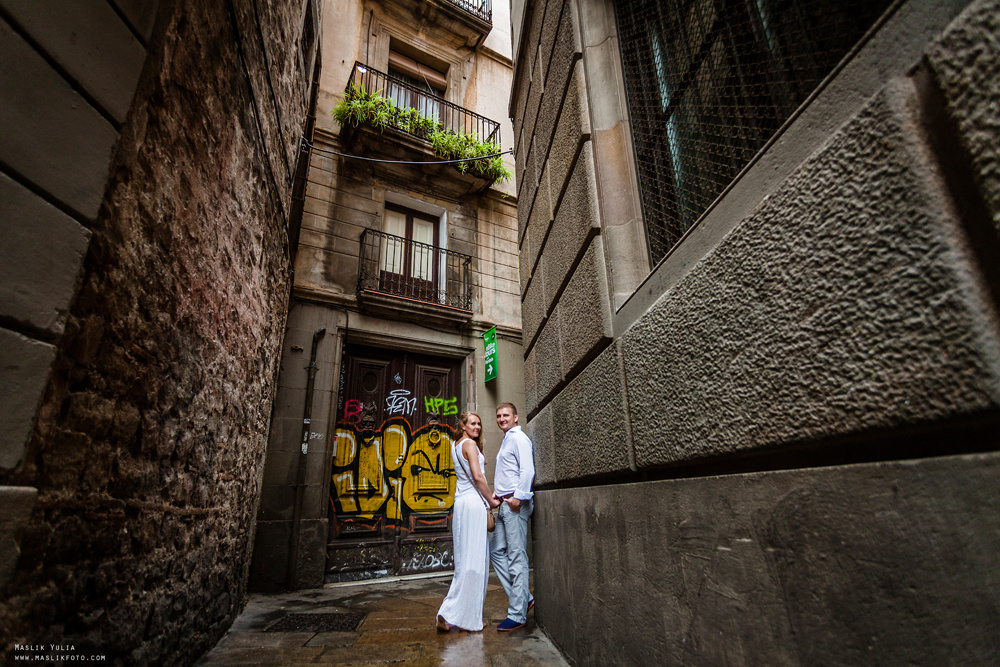 Wieczorna sesja zdjęciowa w Lloret de Mar. Fotograf w Barcelonie Hiszpanii Maslik Yulia