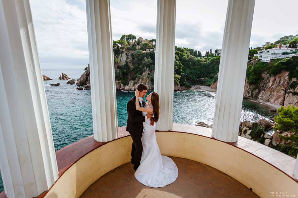 Свадебная фотосессия в Бланес. Фотограф в Барселоне Испании Маслик Юлия