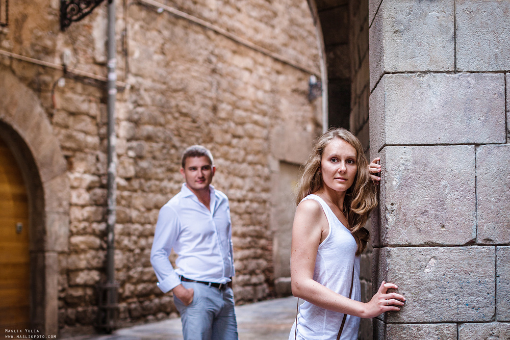 Wieczorna sesja zdjęciowa w Lloret de Mar. Fotograf w Barcelonie Hiszpanii Maslik Yulia