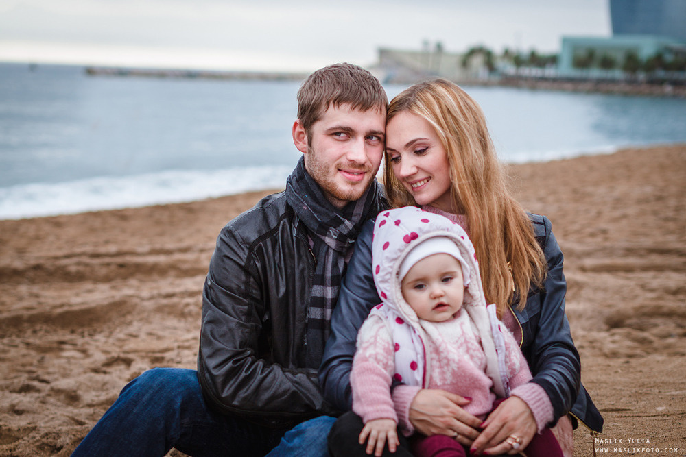Sesión de fotos de invierno en Barcelona. Fotógrafo en Barcelona  Maslik Yulia