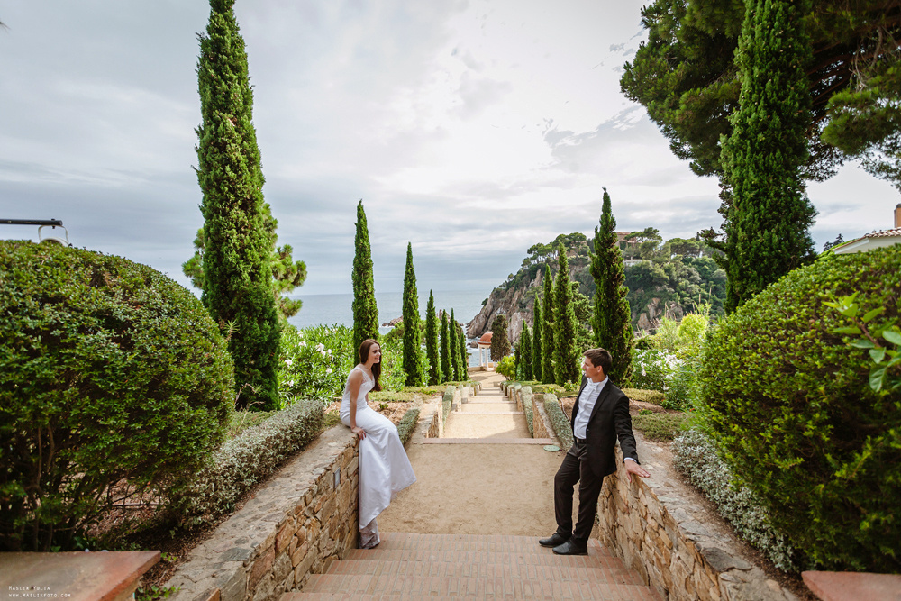 Свадебная фотосессия в Бланес. Фотограф в Барселоне Испании Маслик Юлия