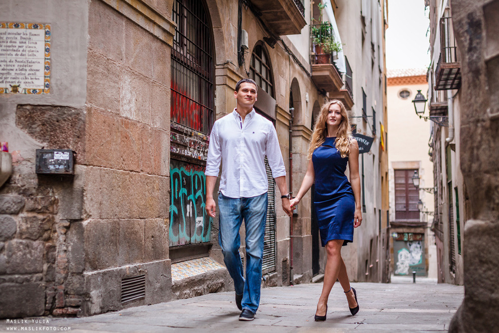 Pierwsza wspólna sesja zdjęciowa w Barcelonie. Fotograf w Barcelonie Hiszpanii Maslik Yulia