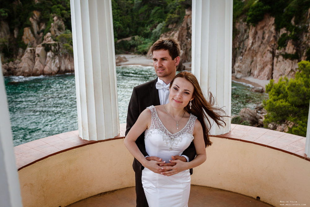 Свадебная фотосессия в Бланес. Фотограф в Барселоне Испании Маслик Юлия