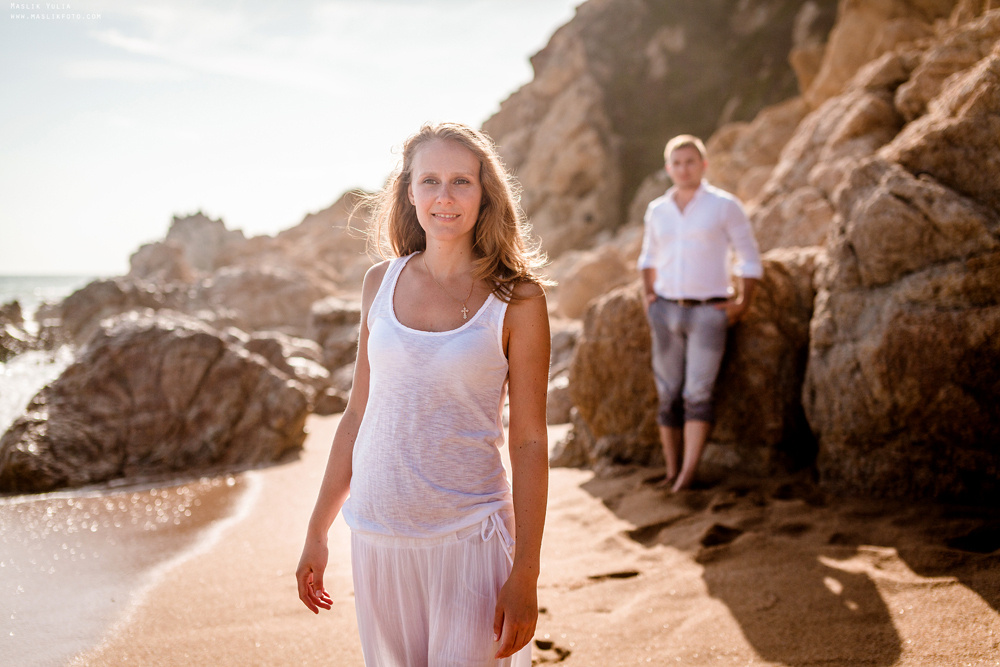 Wieczorna sesja zdjęciowa w Lloret de Mar. Fotograf w Barcelonie Hiszpanii Maslik Yulia