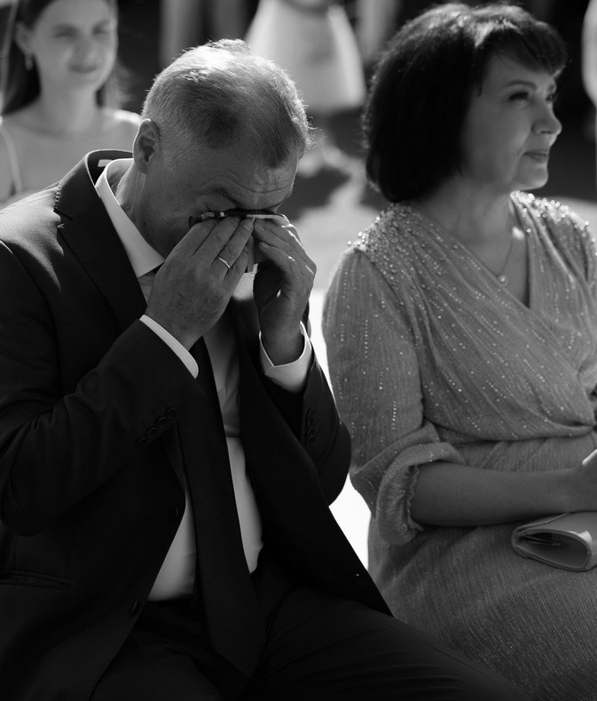 Romantic moment during a modern wedding celebration