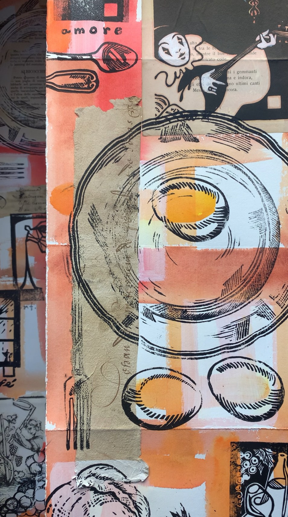 Materiale preparazione libro d’artista collage