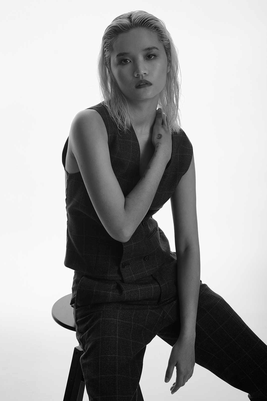 Professional model test shoot in Dubai studio