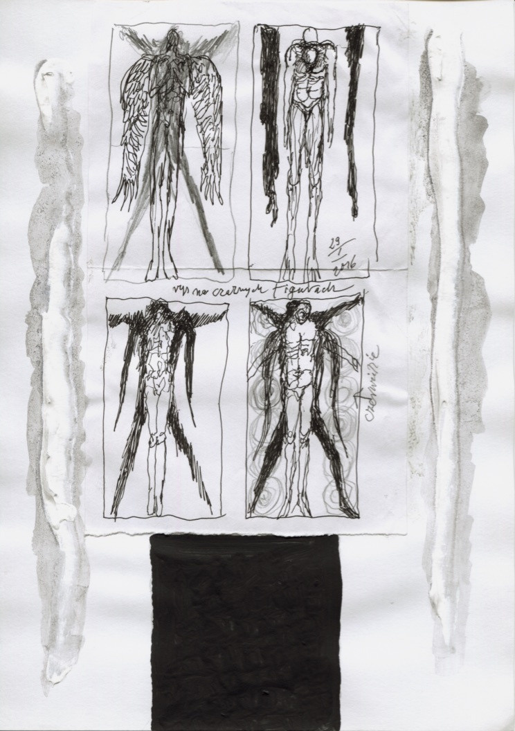 FLIGHT, sketches for paintings. Andrzej Strumillo