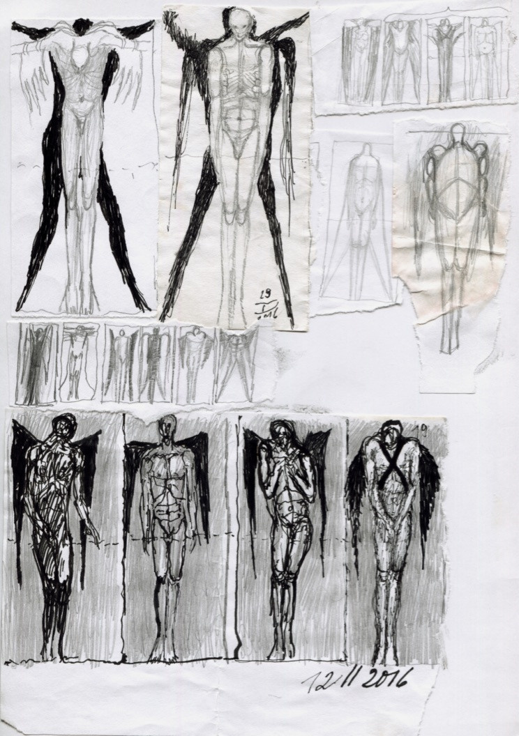 FLIGHT, sketches for paintings. Andrzej Strumillo