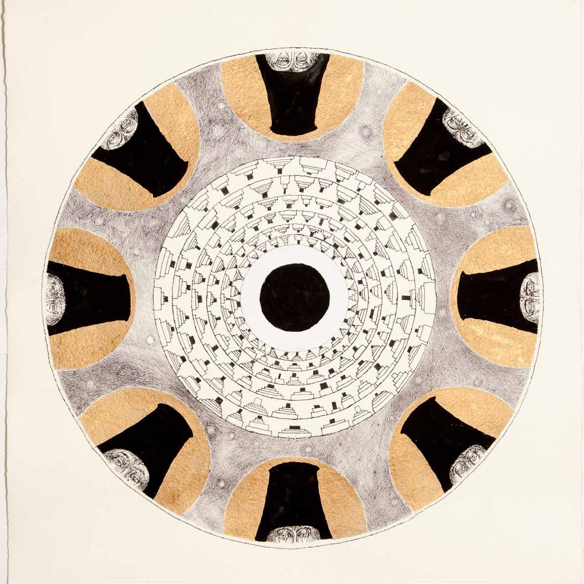 Mandala, painting, drawing, Andrzej Strumillo, Andrzej Strumillo, Mandala series, polish contemporary art, polish artist, contemporary art in modern Poland, contemporary polish artists, best polish painters, best polish artists, famous polish artists, Gallery Kordegarda, Kordegarda