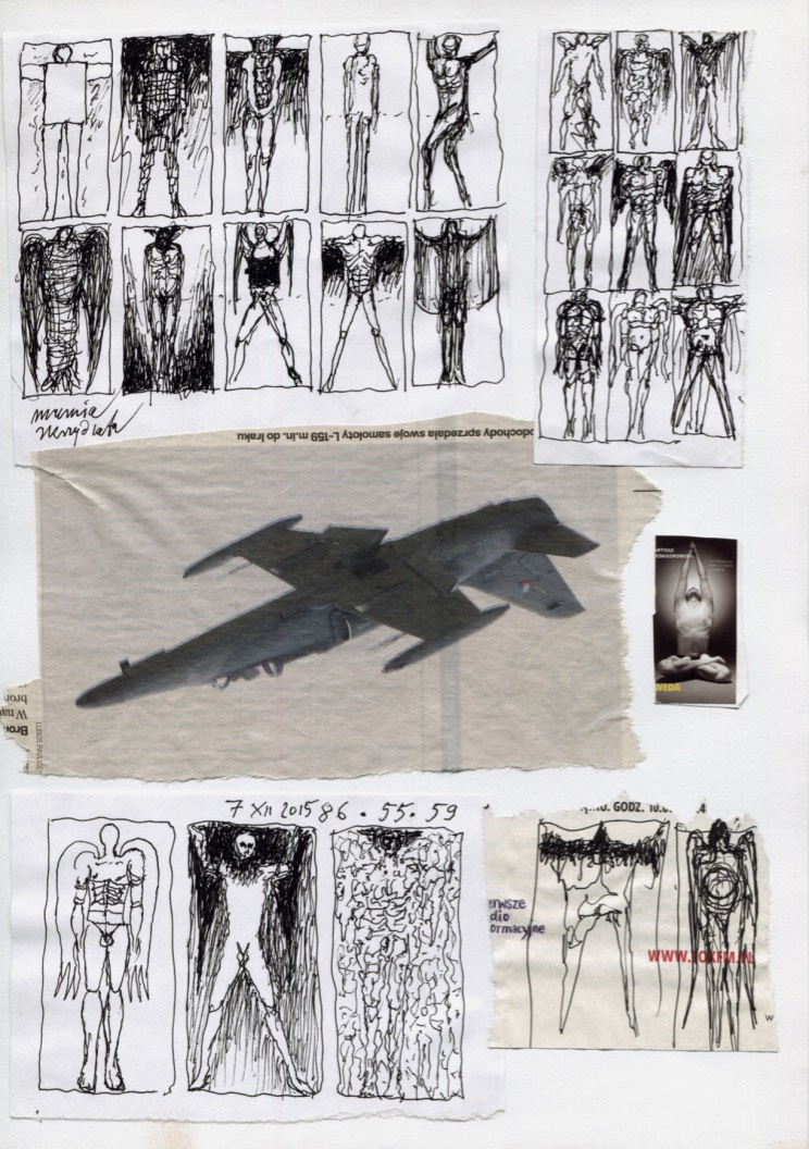 FLIGHT, sketches for paintings. Andrzej Strumillo