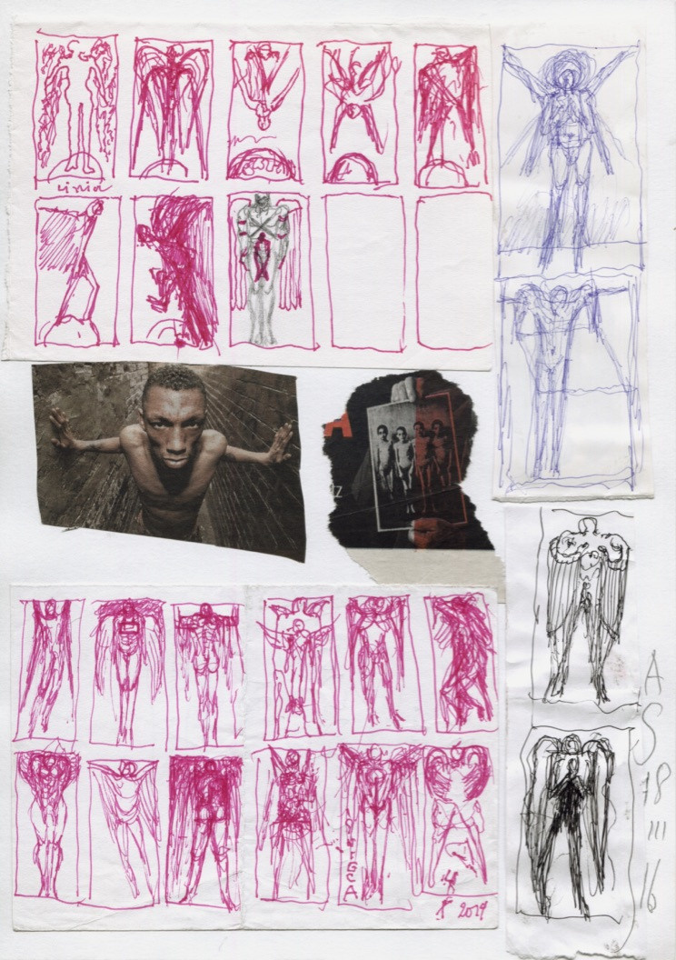 FLIGHT, sketches for paintings. Andrzej Strumillo