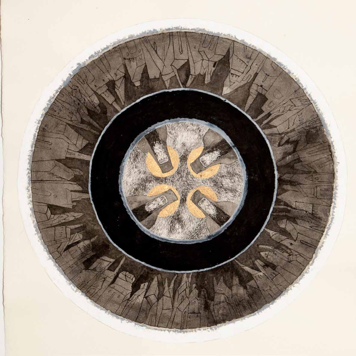 Mandala, painting, drawing, Andrzej Strumillo, Andrzej Strumillo, Mandala series, polish contemporary art, polish artist, contemporary art in modern Poland, contemporary polish artists, best polish painters, best polish artists, famous polish artists, Gallery Kordegarda, Kordegarda