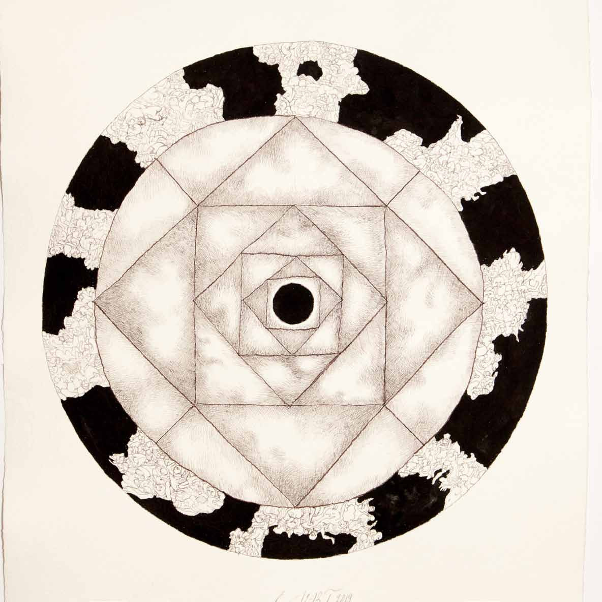 Mandala, painting, drawing, Andrzej Strumillo, Andrzej Strumillo, Mandala series, polish contemporary art, polish artist, contemporary art in modern Poland, contemporary polish artists, best polish painters, best polish artists, famous polish artists, Gallery Kordegarda, Kordegarda