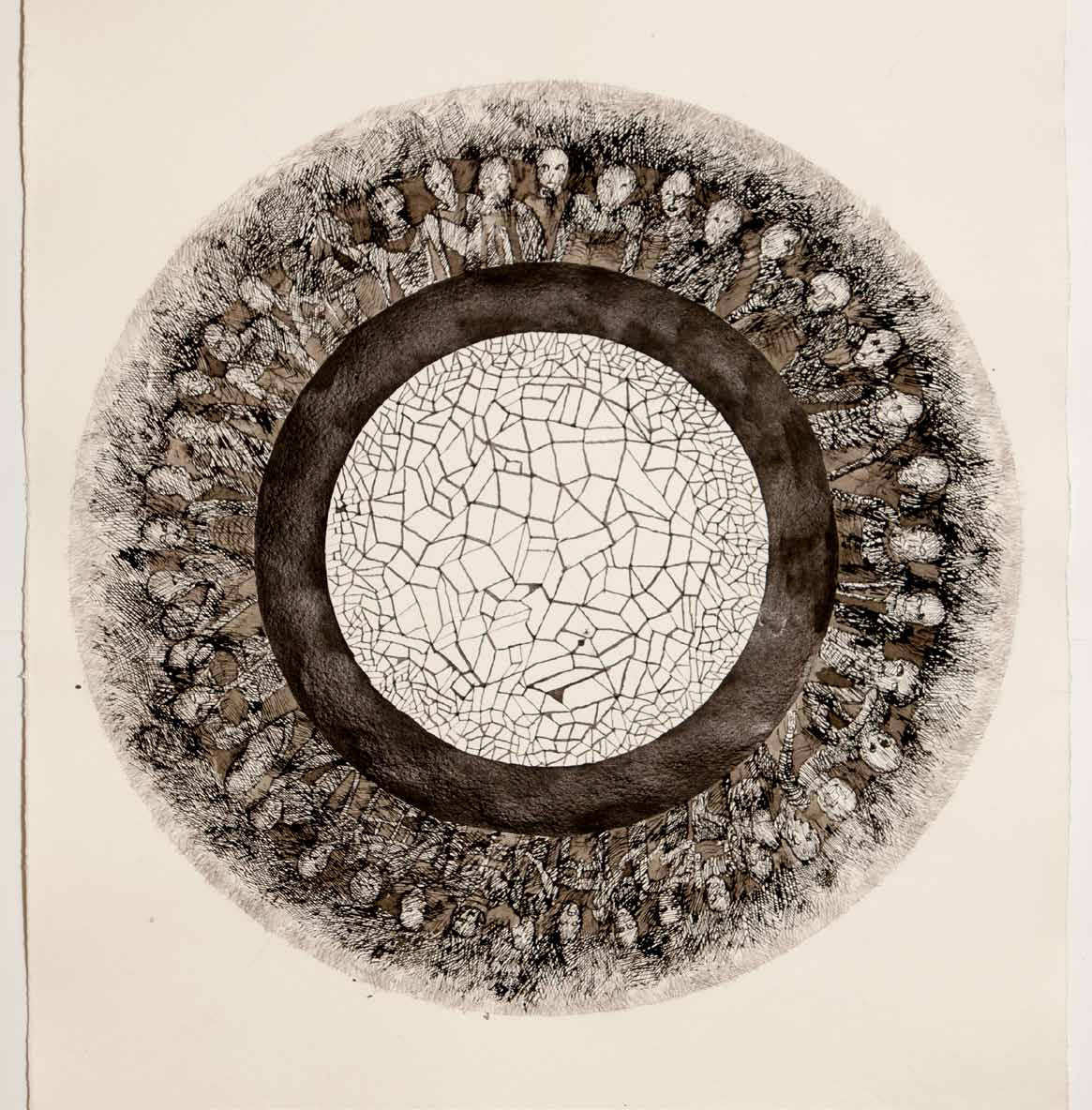 Mandala, painting, drawing, Andrzej Strumillo, Andrzej Strumillo, Mandala series, polish contemporary art, polish artist, contemporary art in modern Poland, contemporary polish artists, best polish painters, best polish artists, famous polish artists, Gallery Kordegarda, Kordegarda