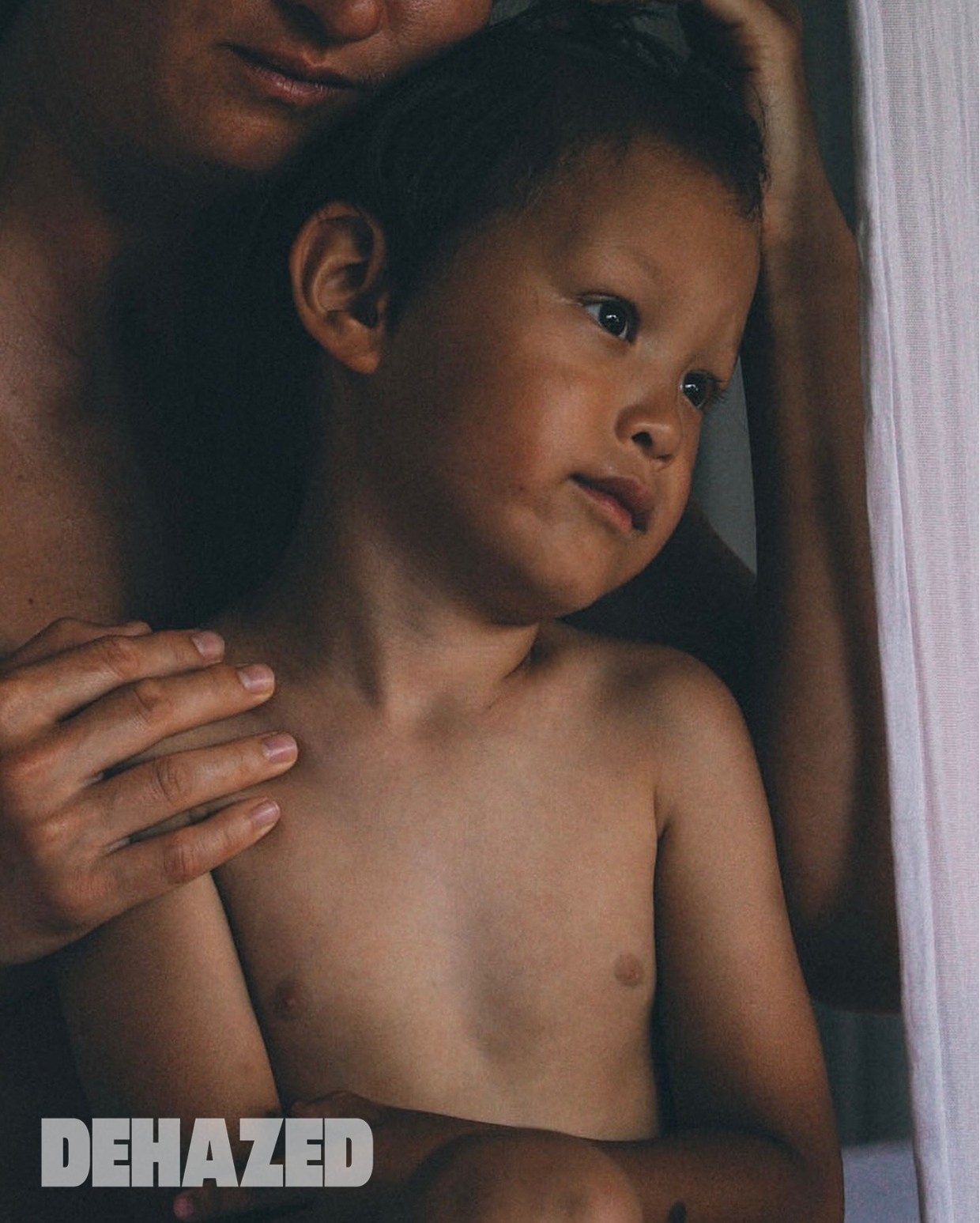 Dehazed magazine by Irina Zoteeva. Mum is hugging boy.