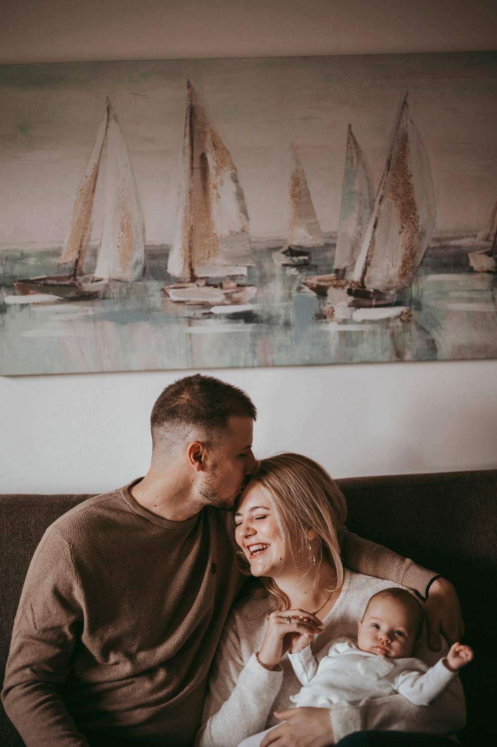 Porodicno fotografisanje sa bebom kod kuce / Ivana Miroslav i Nadica. Deciji i porodicni fotograf u Beogradu Oksana Skendzic