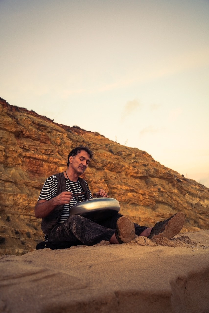 Playing by the peach.