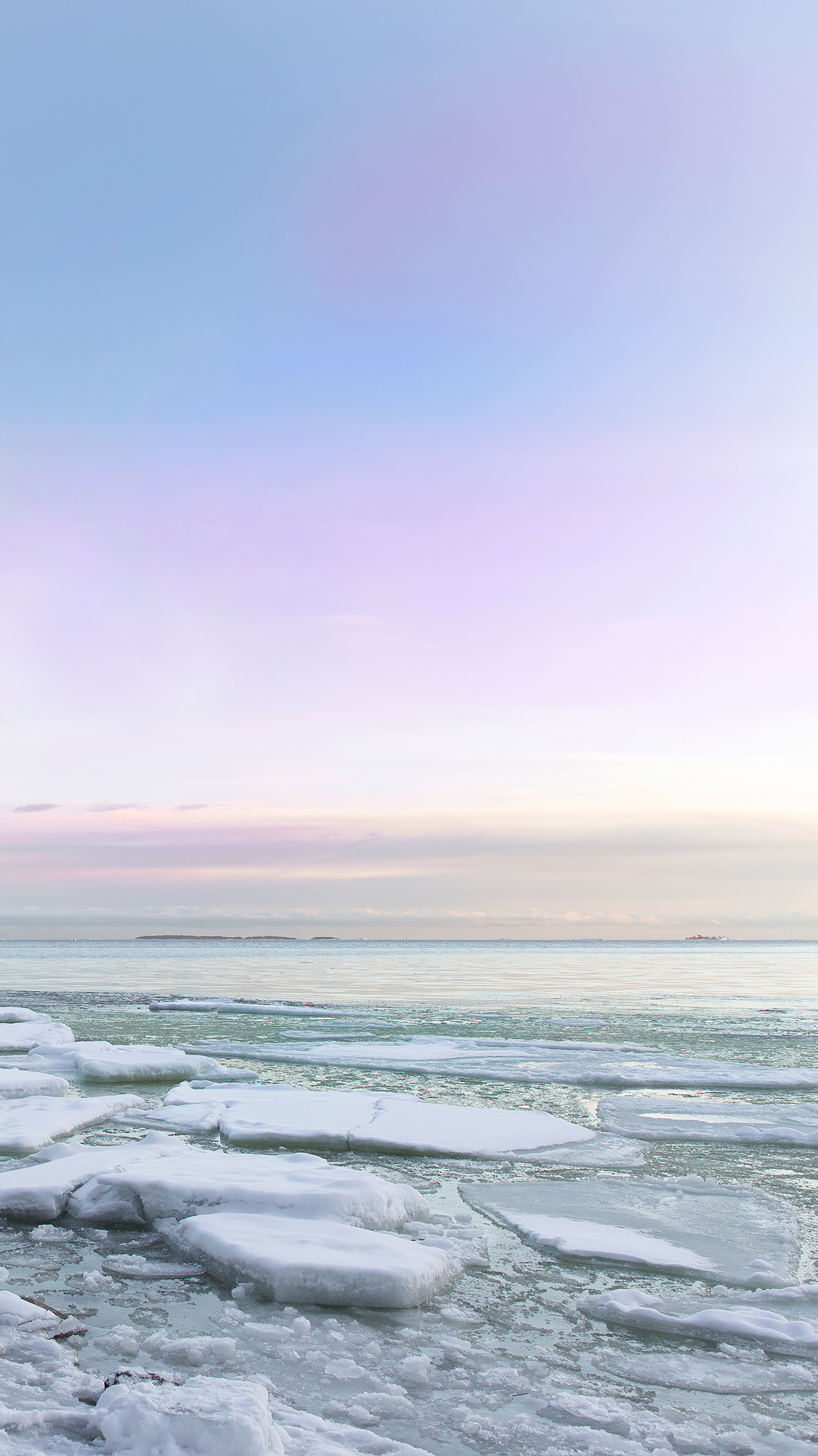 Wallpaper for iphone Finnish nature, winter wonderland 