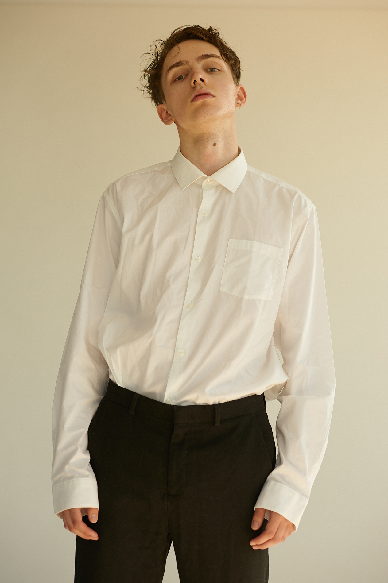 Model photography, shoot with young man.