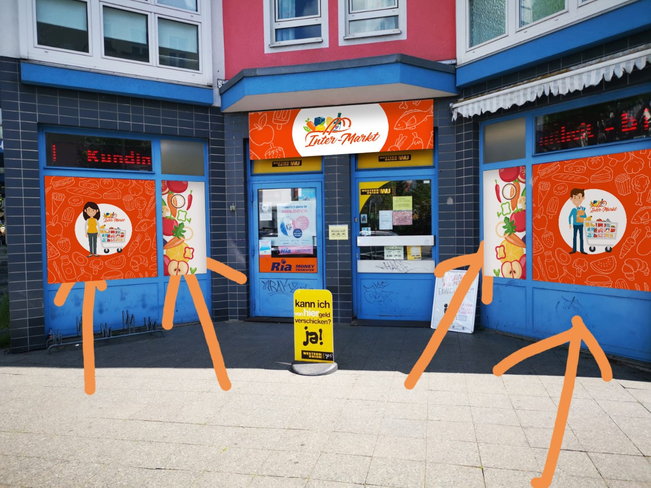 Оформление витрин и магазинов. Рекламное агентство в Германии