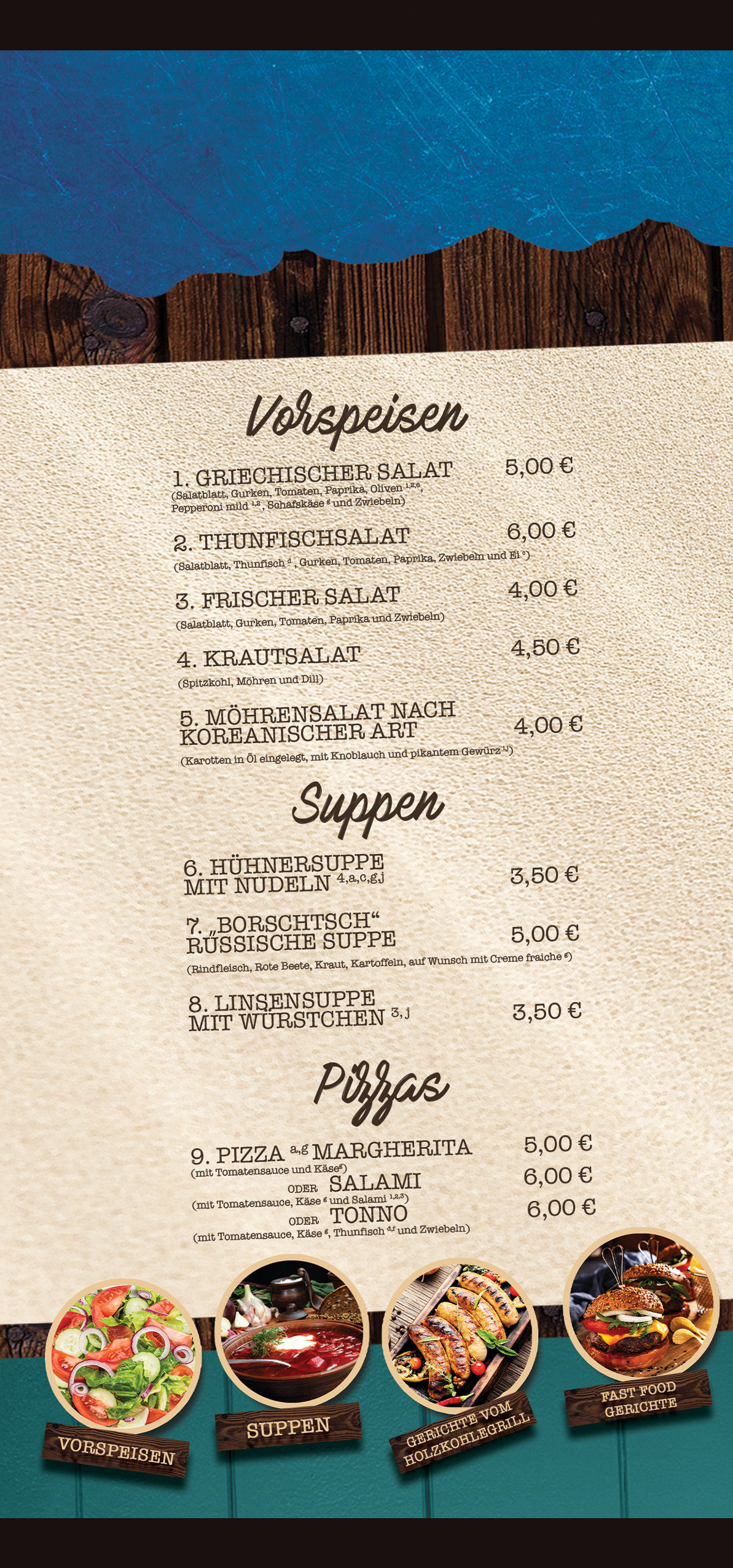 Меню. Рекламное агентство в Германии