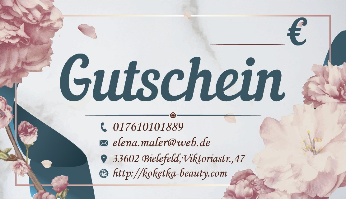 Подарочные сертификаты. Рекламное агентство в Германии