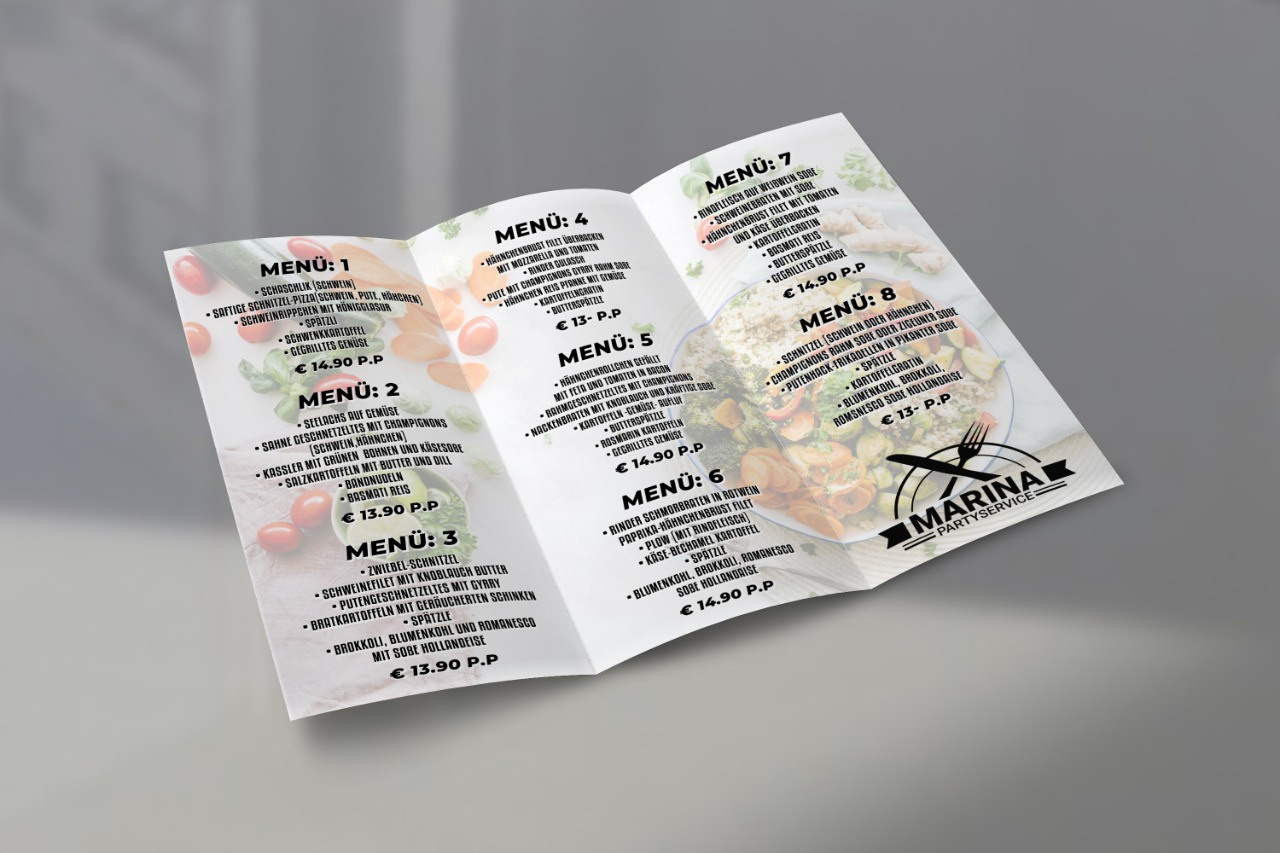 Меню. Рекламное агентство в Германии