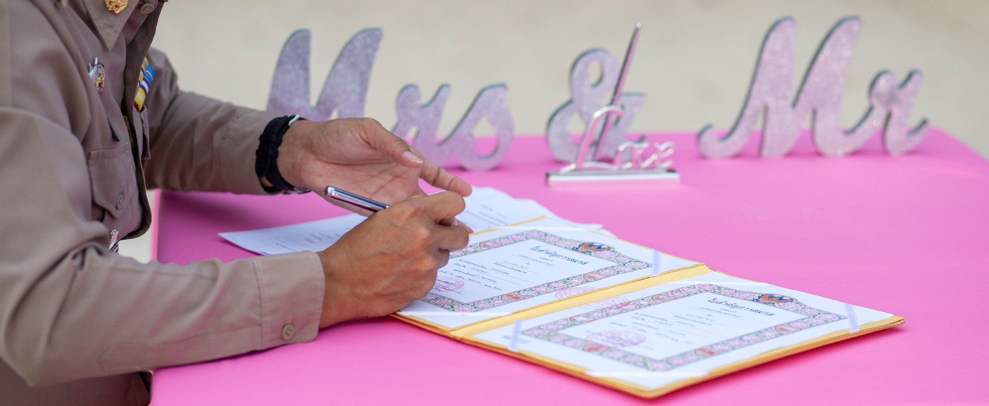 Legal marriage. Wedding on Koh Samui, Thailand