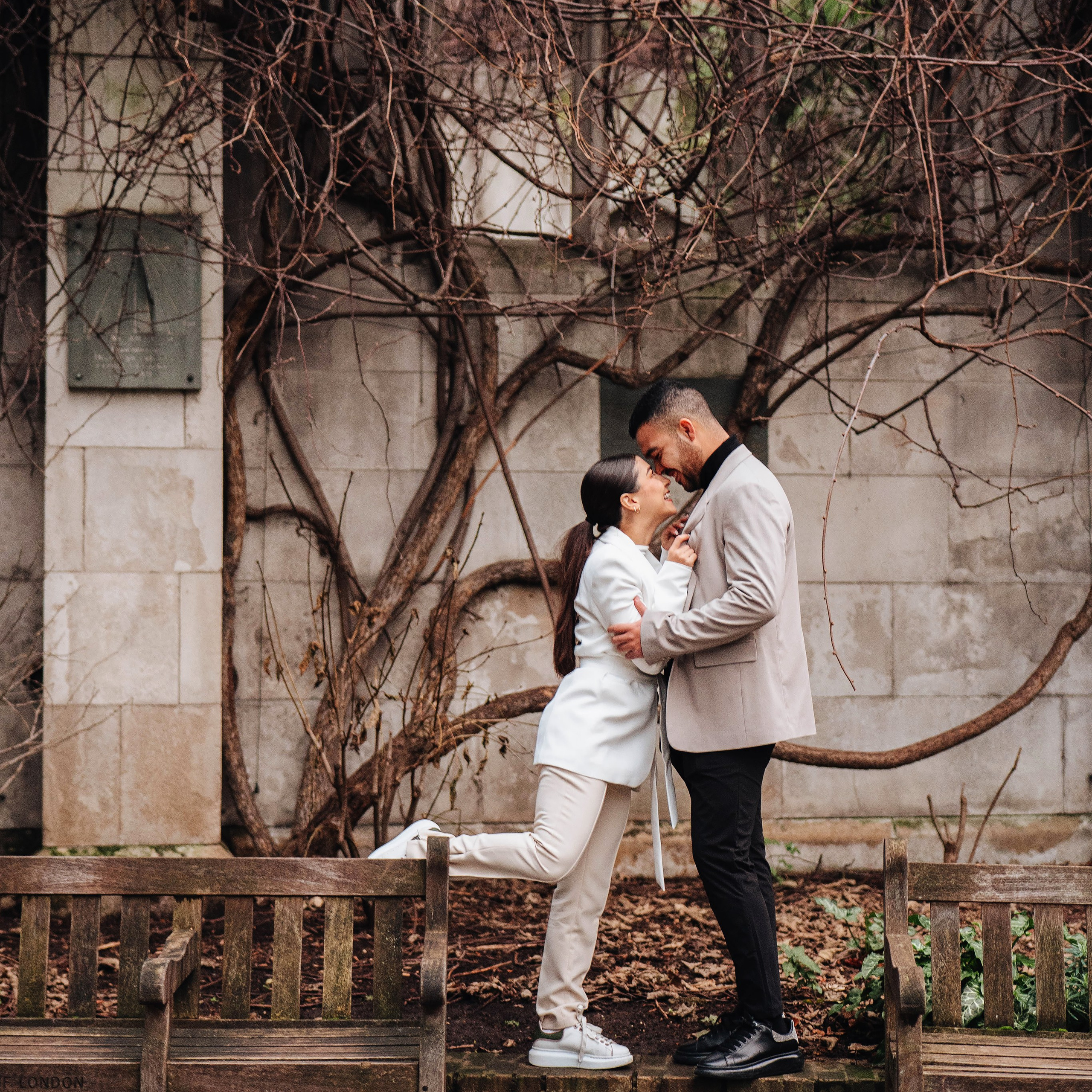 Personal photosession, love story, engagement photoshoot in gothic london, Uk