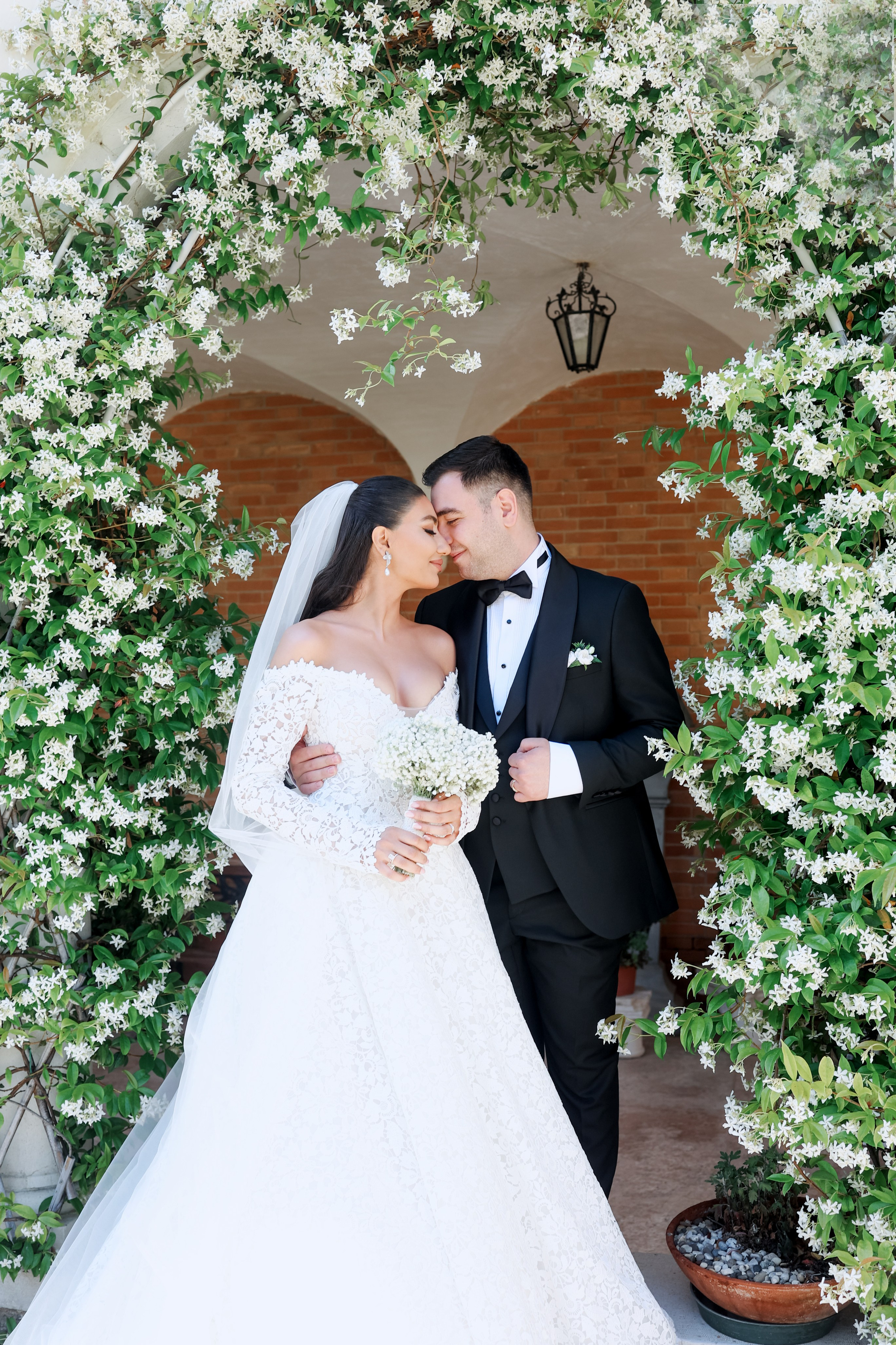 Bride and groom on San Lazzaro degli Armeni island