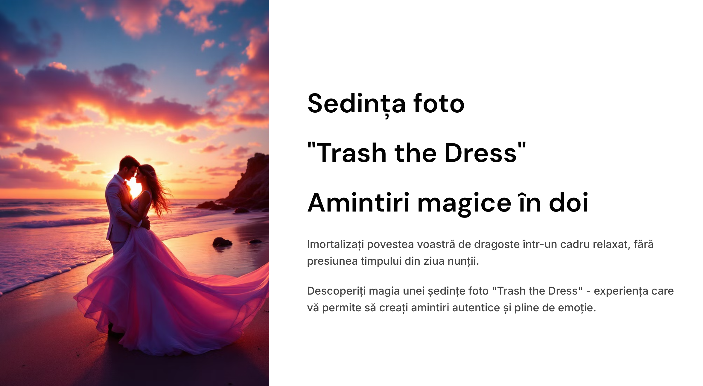 Sedinta foto „Trash the Dress”