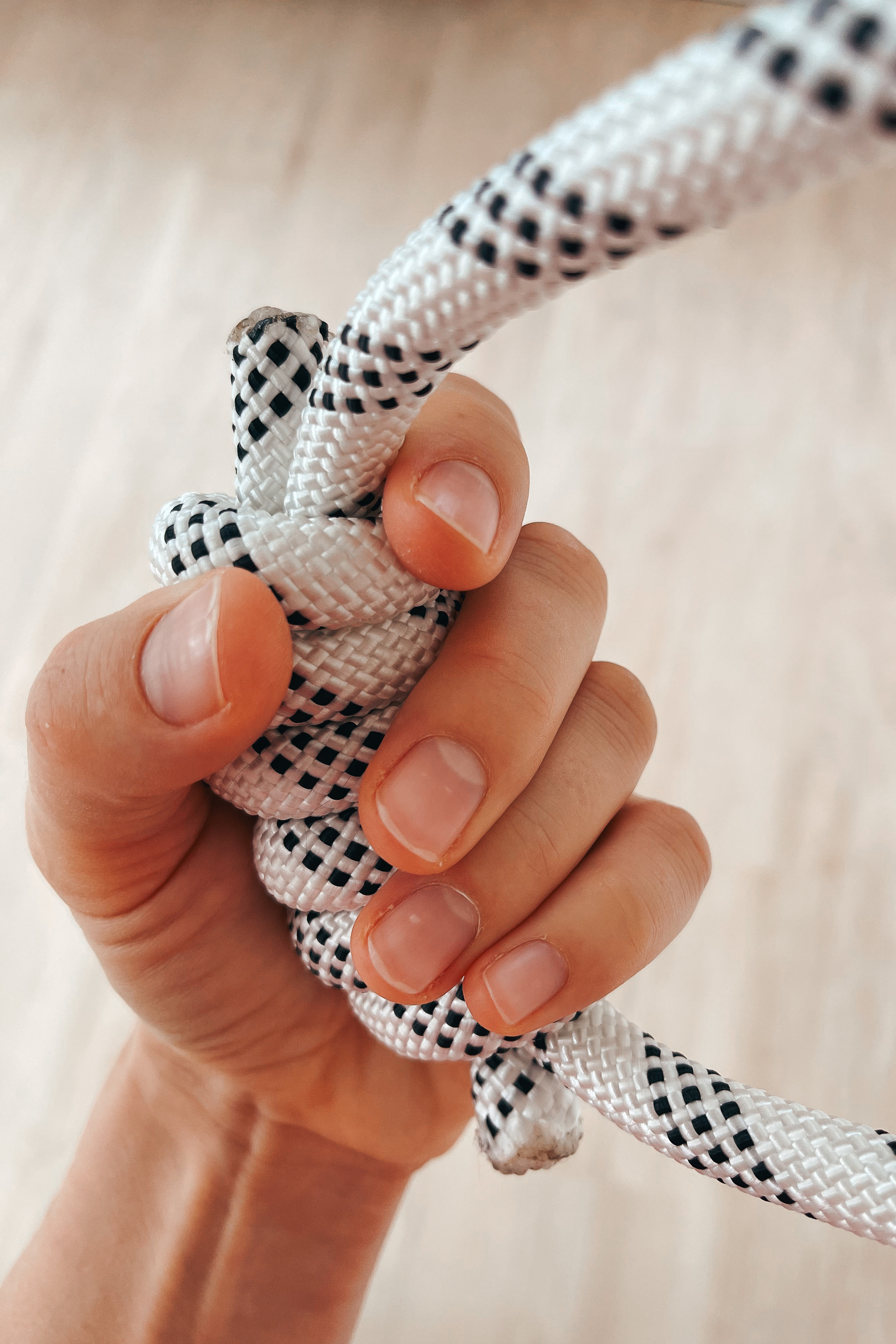 Hand-holding ropes in Iyengar Yoga studio Solihull. 