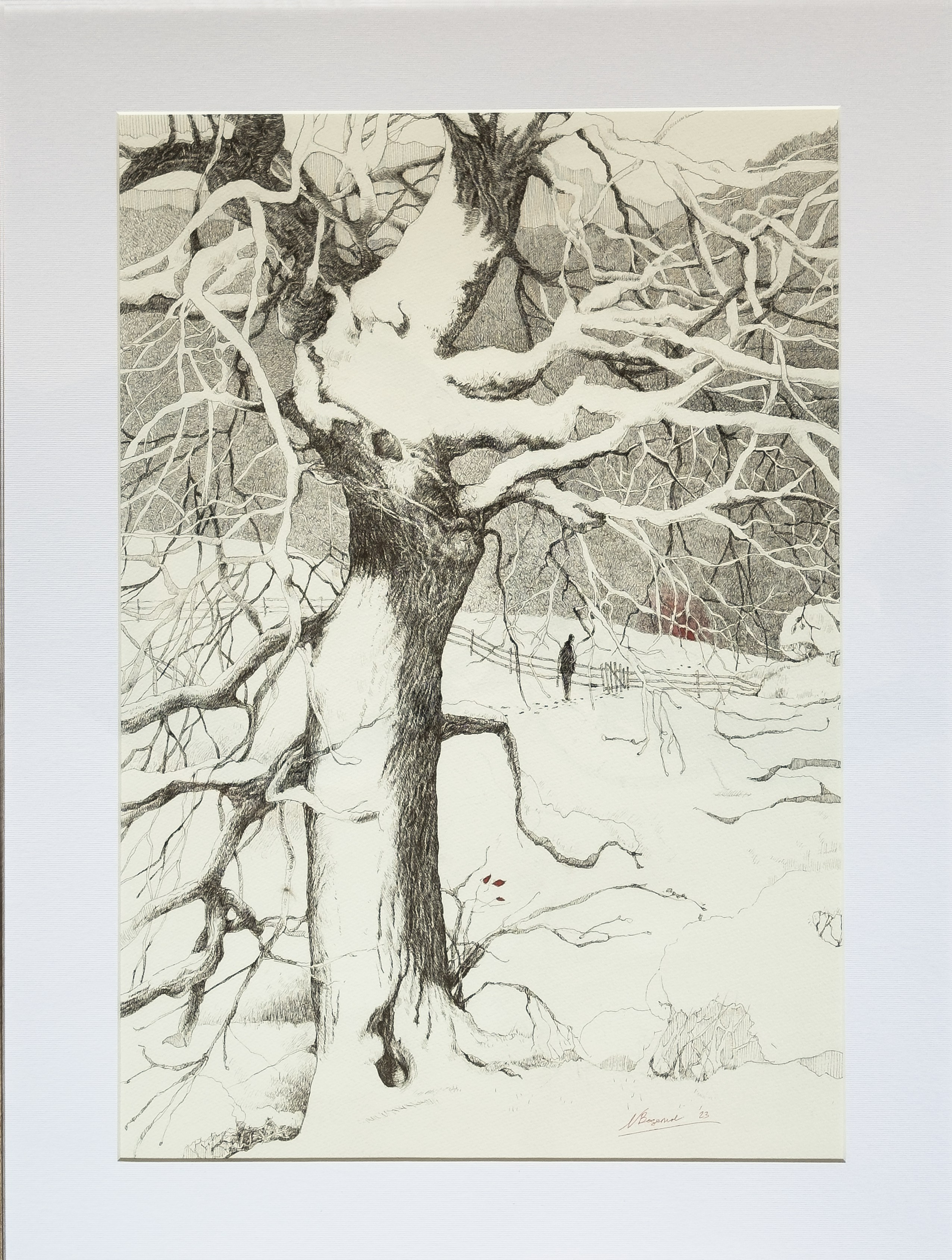 A collection of exquisite graphic drawings for sale, beautifully rendered in Chinese ink and pen on thick cotton watercolor paper. Each piece showcases detailed depictions of ancient trees, capturing their majestic and timeless beauty. Ideal for interior decoration, these artworks are perfect for adding a touch of elegance and serenity to any space.