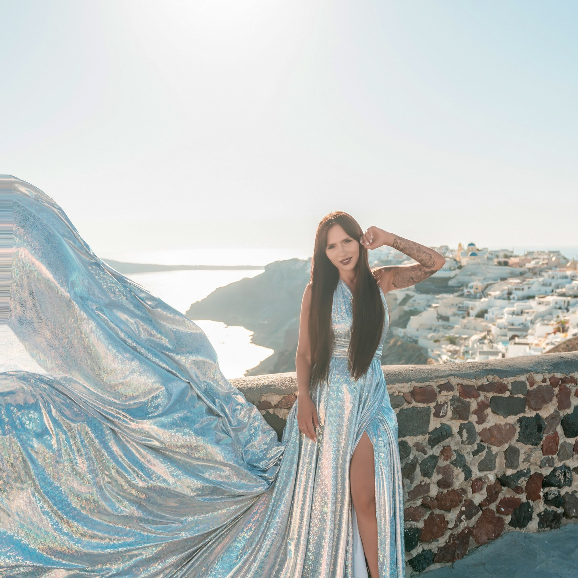 Santorini Flying Dresses Rental catalog price. Photographer in Santorini SokoLOVE Alex| Flying Dress Santorini