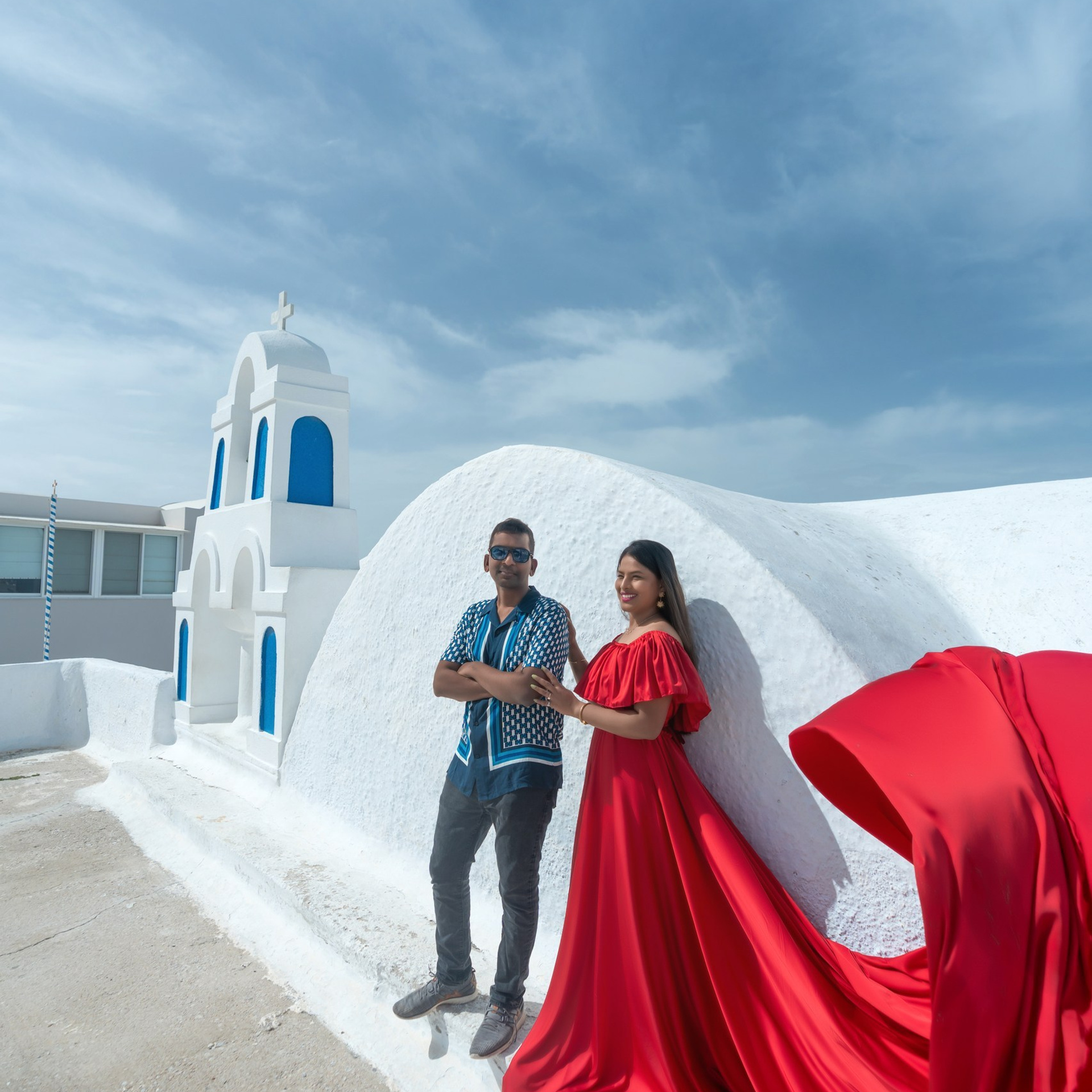 Santorini Flying Dresses Rental catalog price. Photographer in Santorini SokoLOVE Alex| Flying Dress Santorini