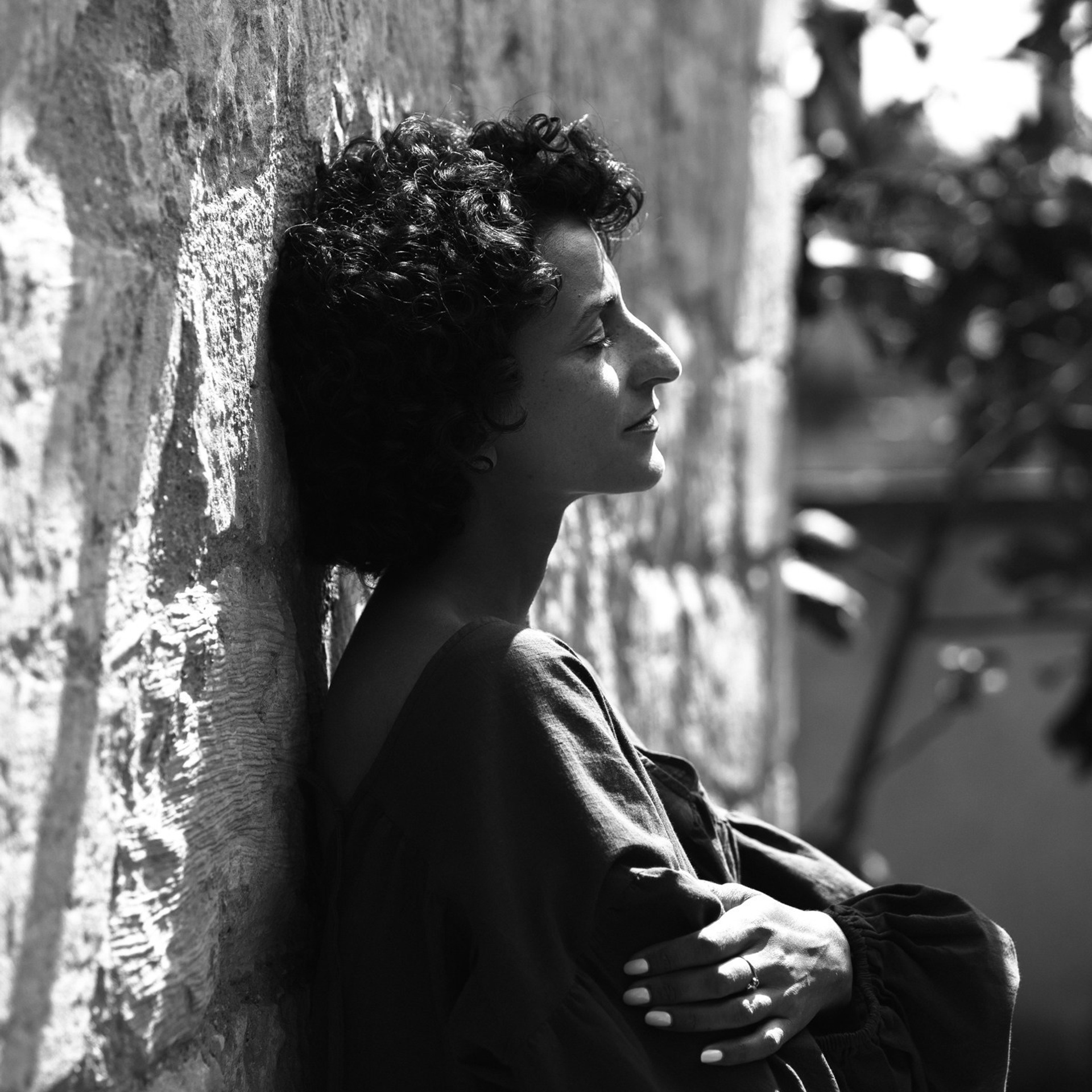 Чёрно-белый портрет девушки — креативная фотосессия, Дрезден