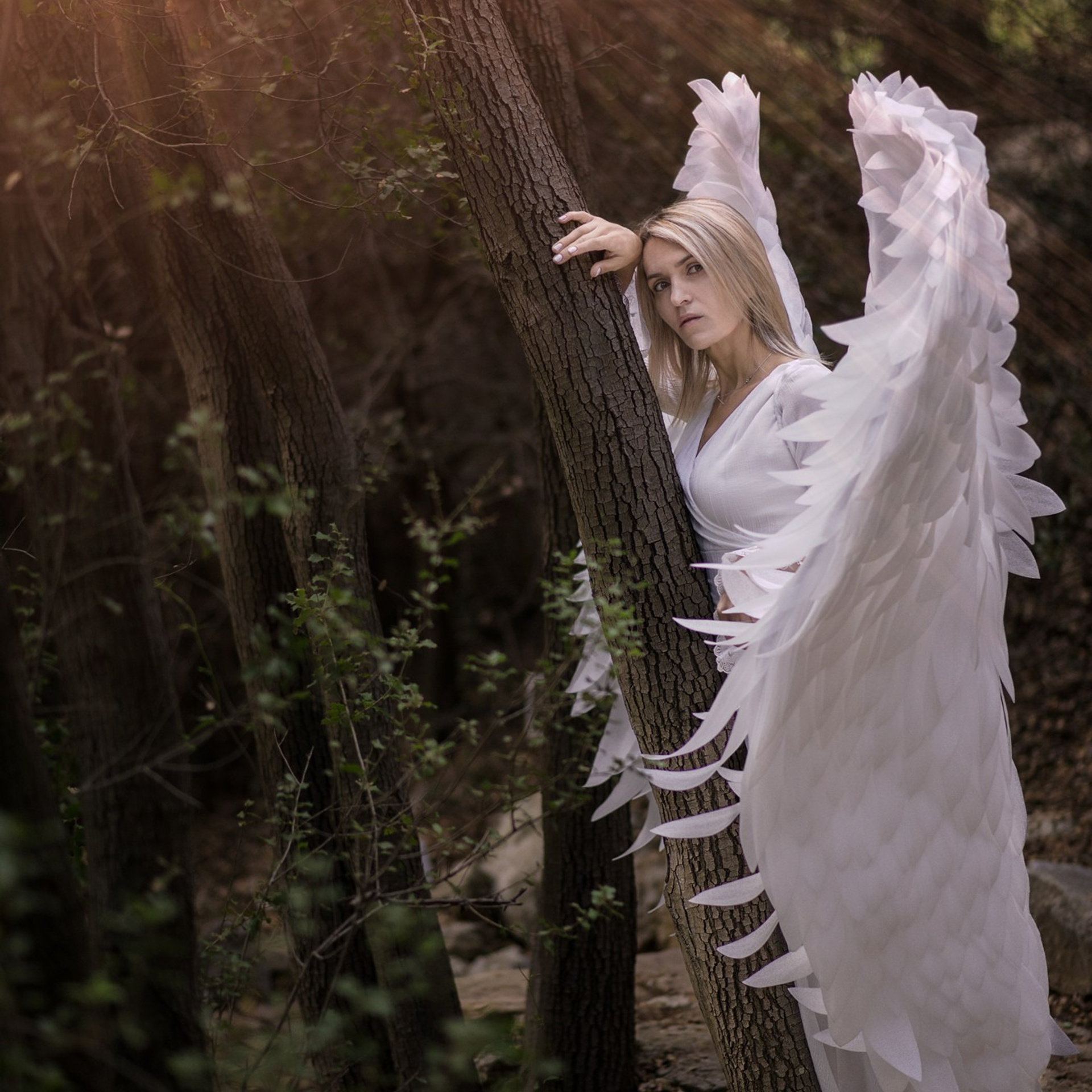 Angel in woods