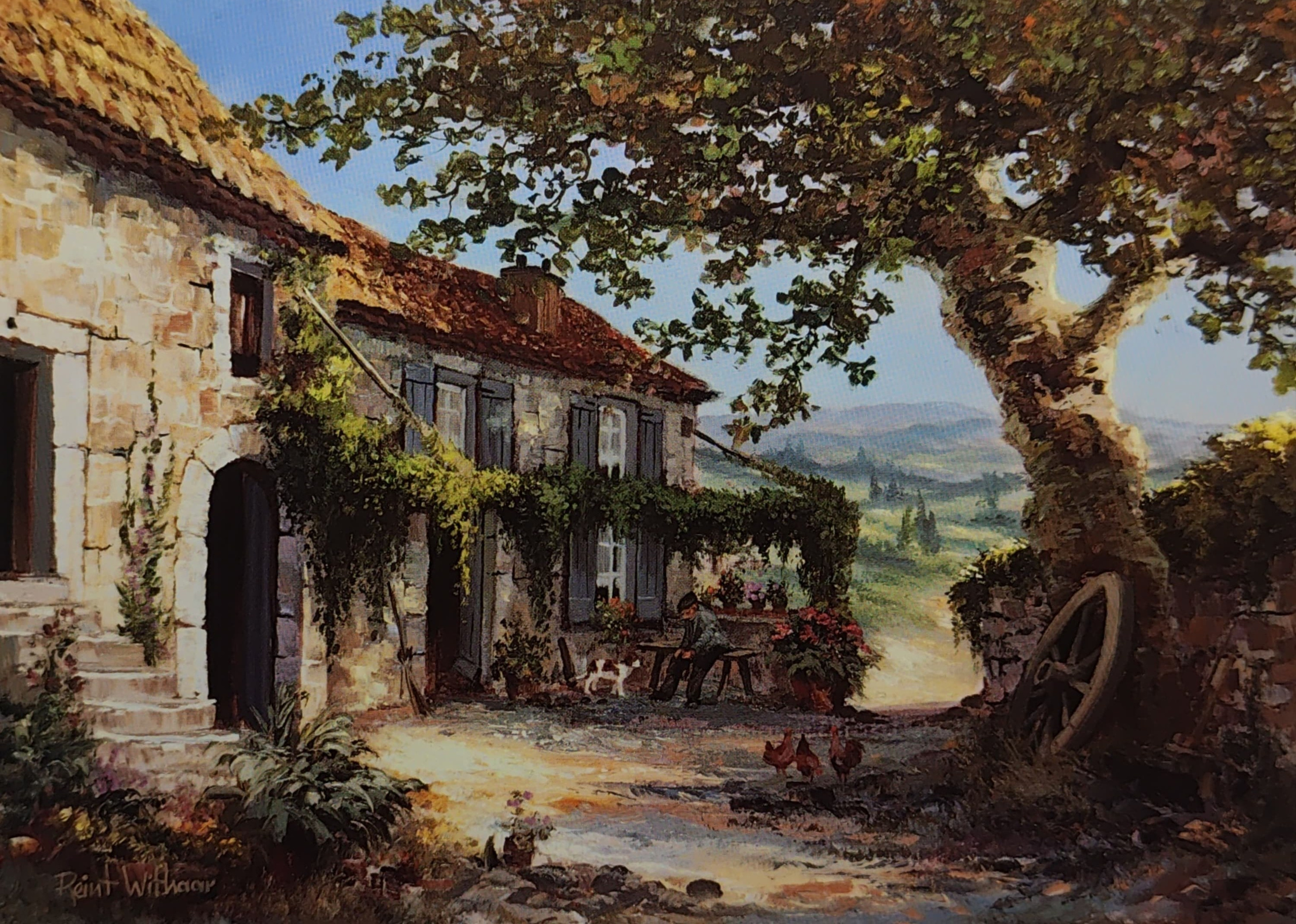 Reint Withaar — Maler bezaubernder Landschaften. Fotografin, Sammlerin von Vintage-Postkarten und Schöpferin von Geschichten an der Schnittstelle zwischen Vergangenheit und Persönlichem. Ir