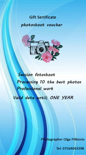 GIFT CARD. Family and children photographer from Manchester, country England