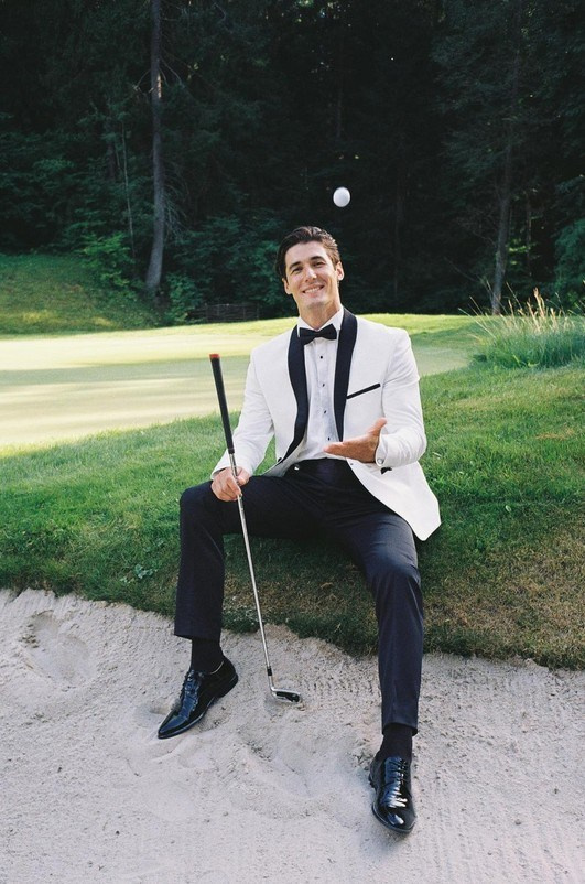 Editorial style male model in classic London setting