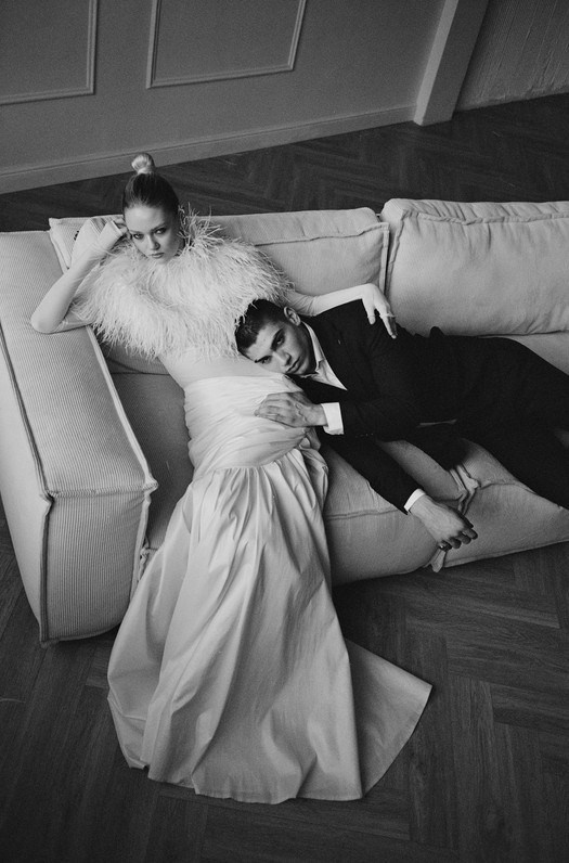 Bride and groom embracing at a Leicester city wedding