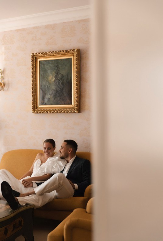 Emotional portrait with timeless wedding aesthetics