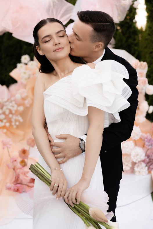 Softly lit wedding moment with natural emotion