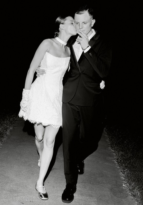 Refined, modern wedding portrait in soft light